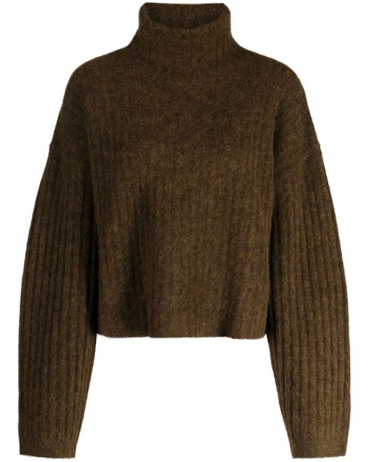 b+ab mock-neck knitted jumper