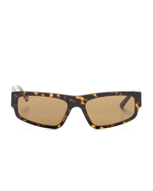 Balenciaga tortoiseshell-effect square-frame sunglasses