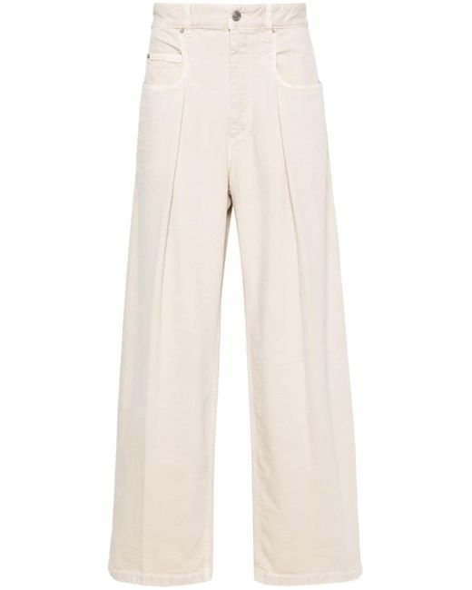 Marant pleated wide-leg cotton trousers
