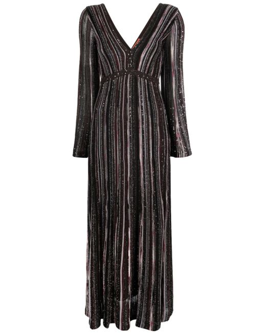 Missoni sequinned striped maxi dress