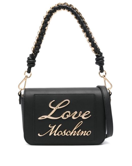 Love Moschino logo plaque shoulder bag
