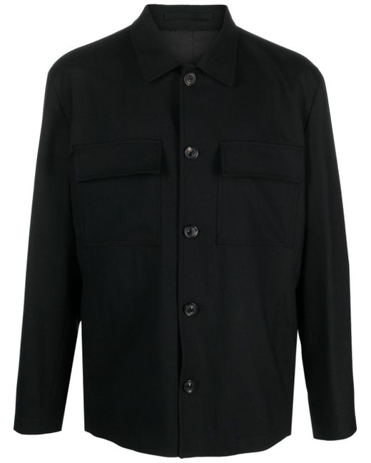 Lardini flap-pockets wool-blend shirt