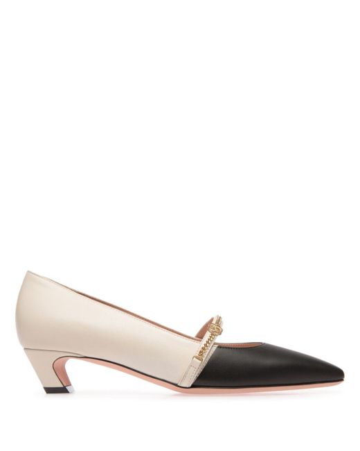 Bally two-tone leather pumps
