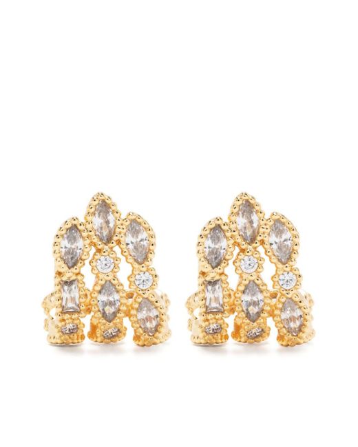 Maje rhinestone-embellished polished earrings