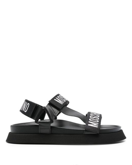 Moschino logo-tape flat sandals