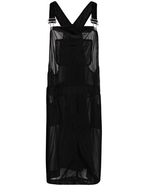 Moschino Jeans dungaree-style sheer dress