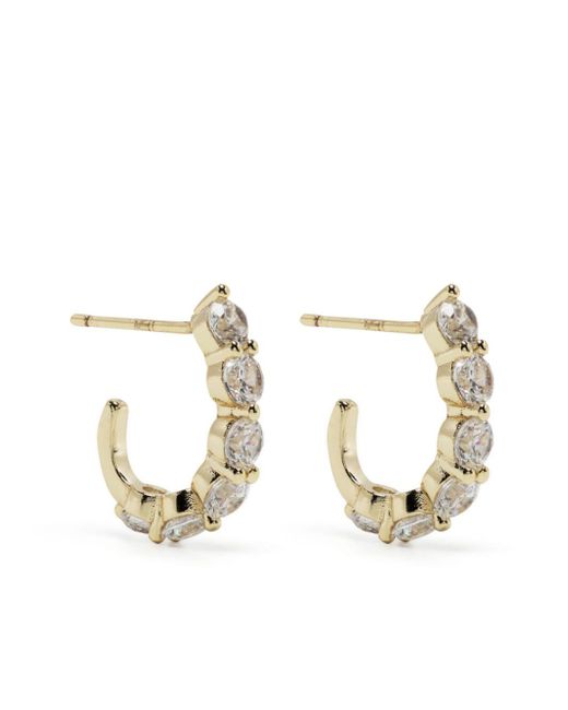 Kenneth Jay Lane crystal-embellished hoop earrings