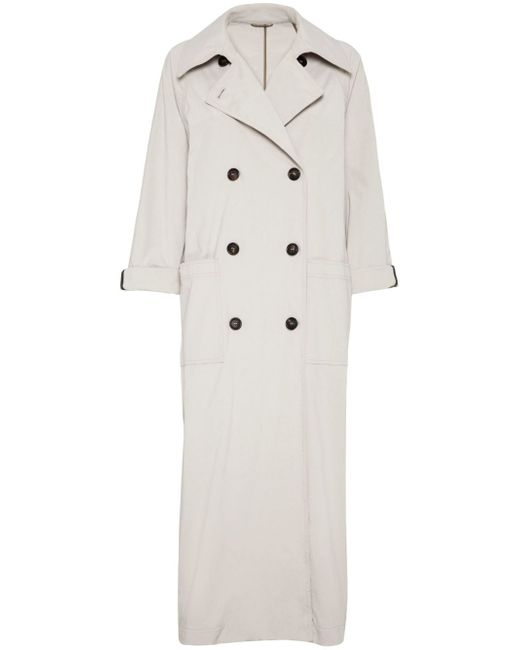 Brunello Cucinelli notched-collar double-breasted coat