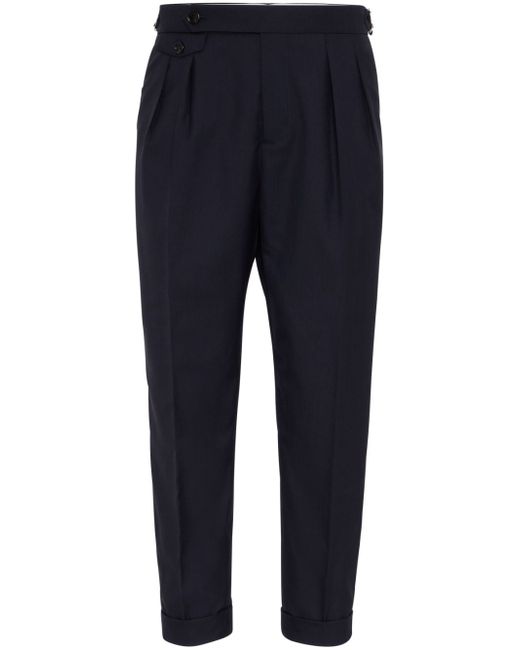 Brunello Cucinelli pleated wool chino trousers