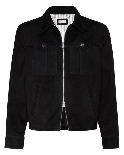Brunello Cucinelli cargo-pocket panelled shirt jacket