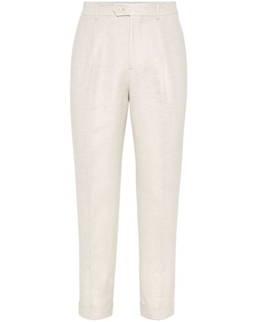 Brunello Cucinelli pleat-detailing tailored trousers