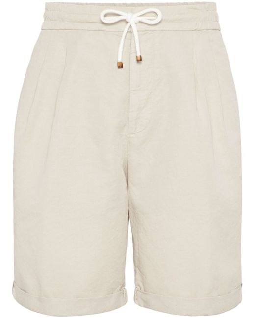 Brunello Cucinelli drawstring-waistband knee-length bermuda shorts
