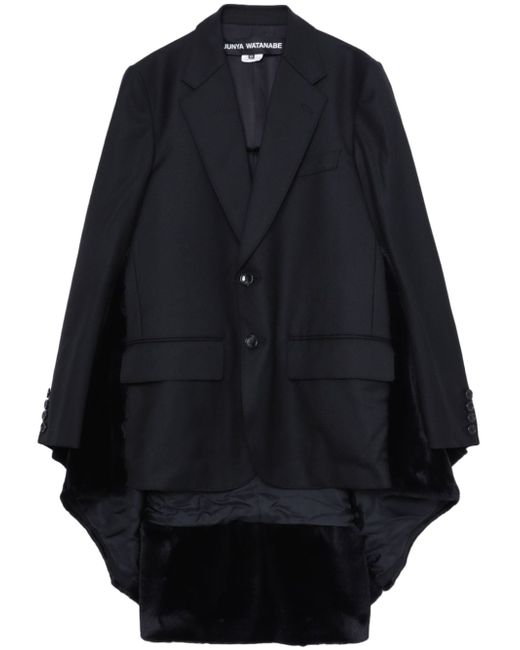 Junya Watanabe asymmetric panelled single-breasted coat