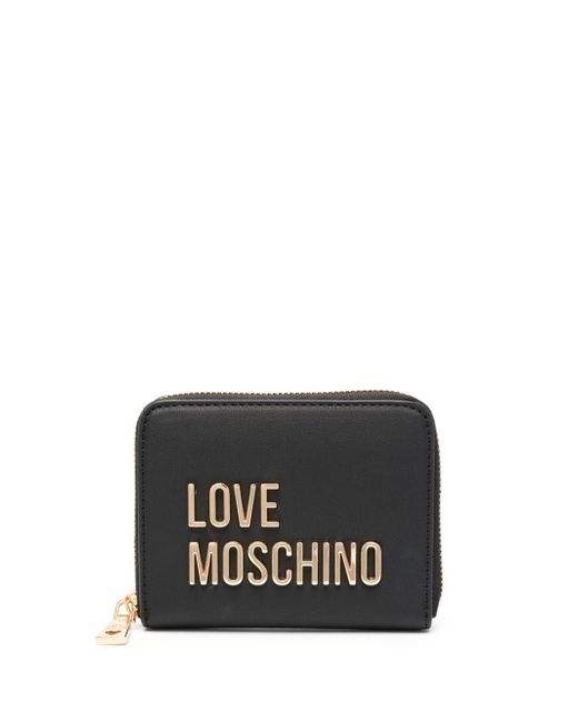 Love Moschino logo-plaque faux-leather wallet