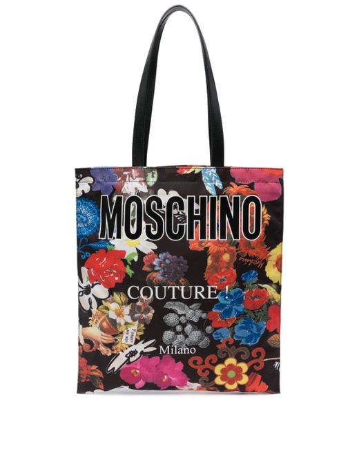 Moschino large floral-print tote bag