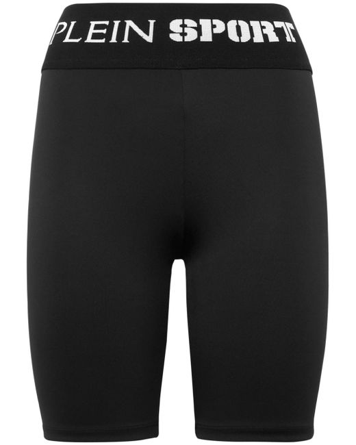 Plein Sport logo-waistband jogging cycling shorts