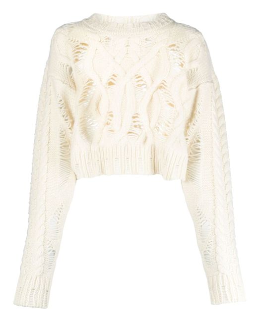 Aisling Camps cable-knit cropped jumper