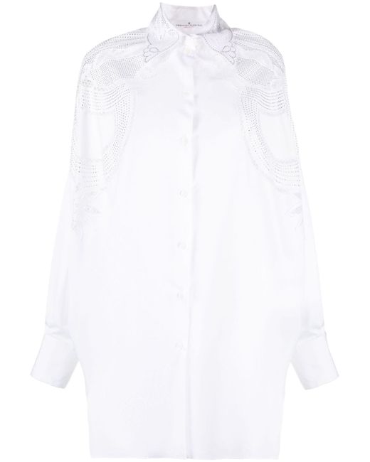 Ermanno Scervino lace-detailing cotton shirt