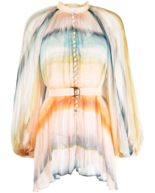 Acler Astone Watercolour Stripe-print blouse