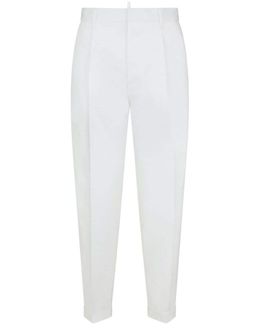 Dsquared2 pleated cropped tapered-leg trousers