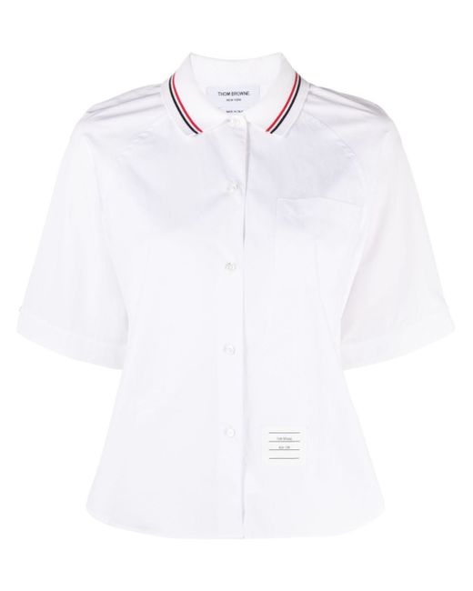 Thom Browne Box pleat cotton shirt