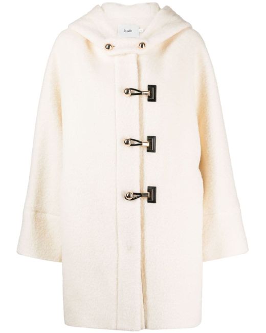 b+ab hooded wool-blend coat