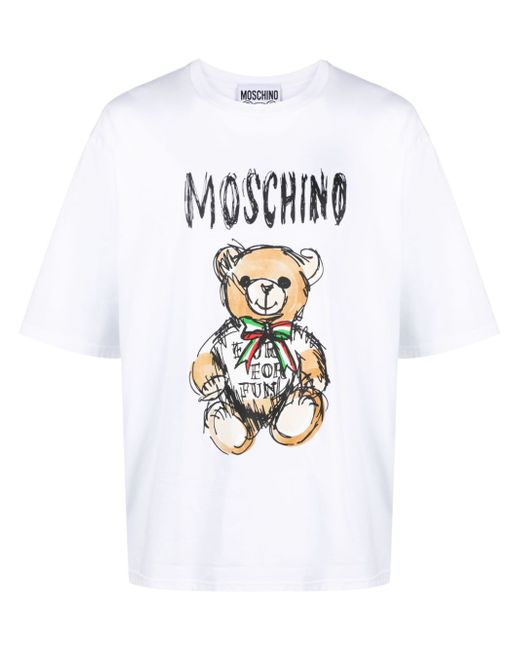 Moschino Teddy Bear-print cotton T-shirt