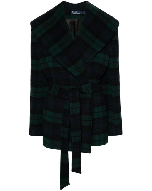 Polo Ralph Lauren checked belted coat