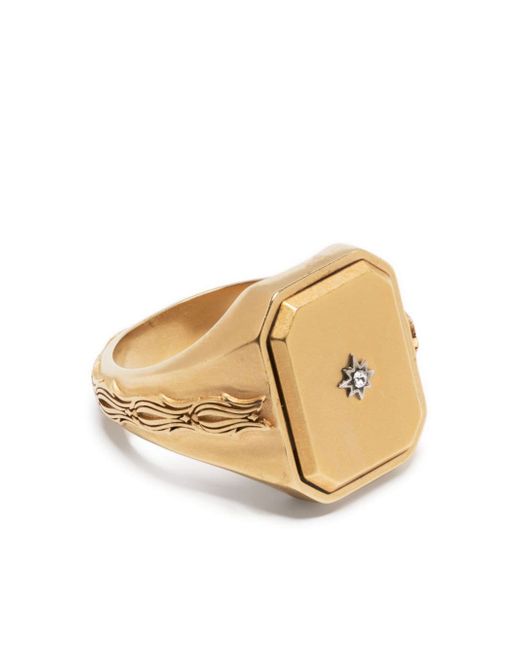Maison Margiela diamanté-embellished signet ring