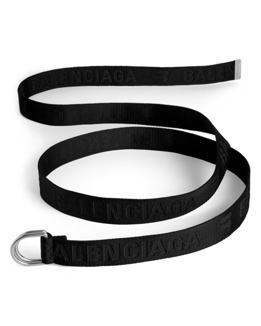 Balenciaga D-ring logo-jacquard belt