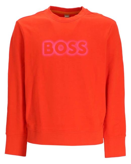 Boss logo-print jersey sweatshirt