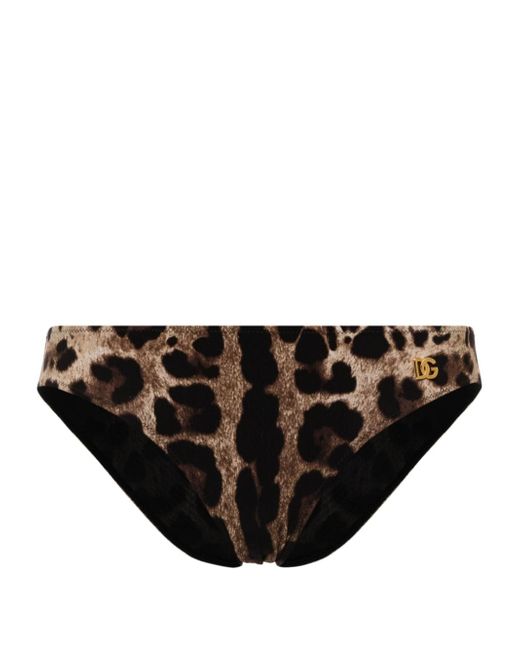 Dolce & Gabbana leopard-print bikini bottoms