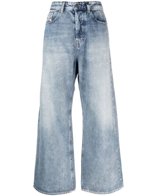 Diesel high-rise wide-leg jeans