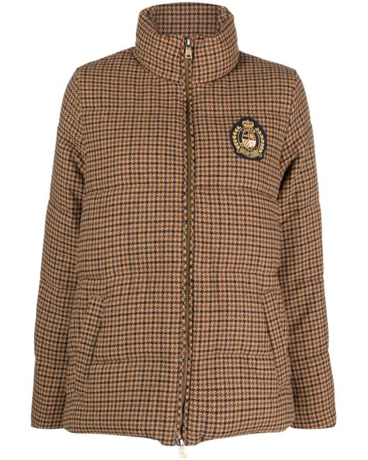 Lauren Ralph Lauren houndstooth-pattern puffer jacket