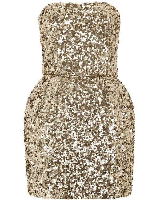Dolce & Gabbana sequin-embellished strapless minidress