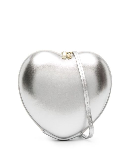 Maje Heart-shaped metallic crossbody bag