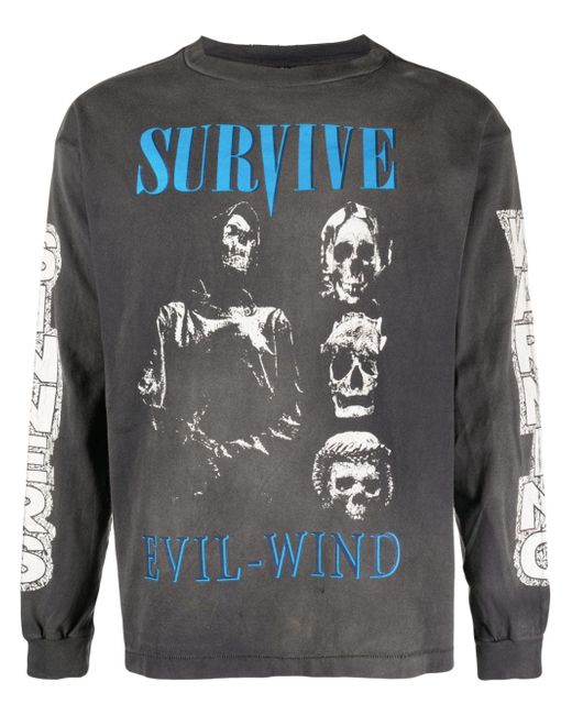 Saint Mxxxxxx Survive graphic-print sweatshirt