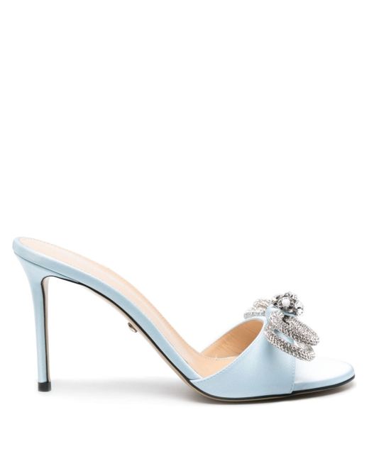 Mach & Mach crystal-embellished bow-detail mules