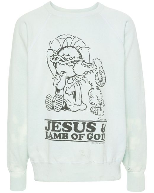 Saint Mxxxxxx slogan-print sweatshirt