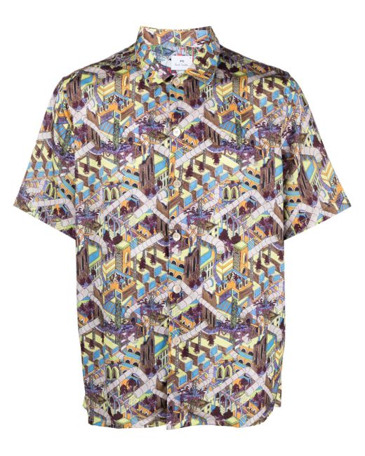 PS Paul Smith Jacks World-print shirt
