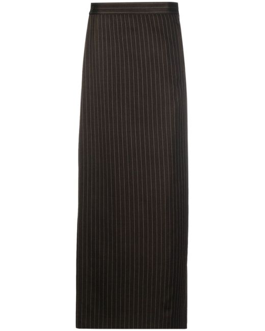 Jean Paul Gaultier pinstripe layered wool-blend trousers