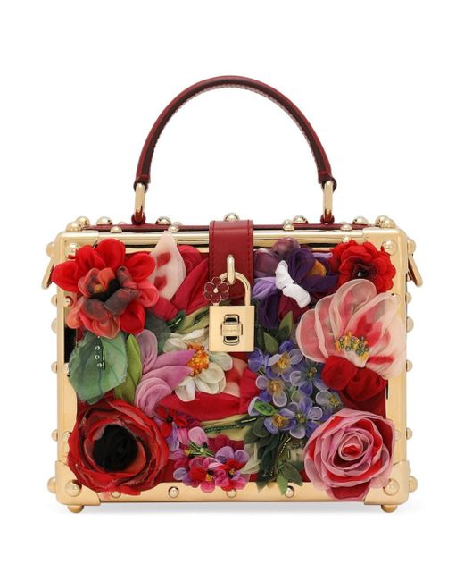 Dolce & Gabbana Dolce Box floral-appliqué tote bag