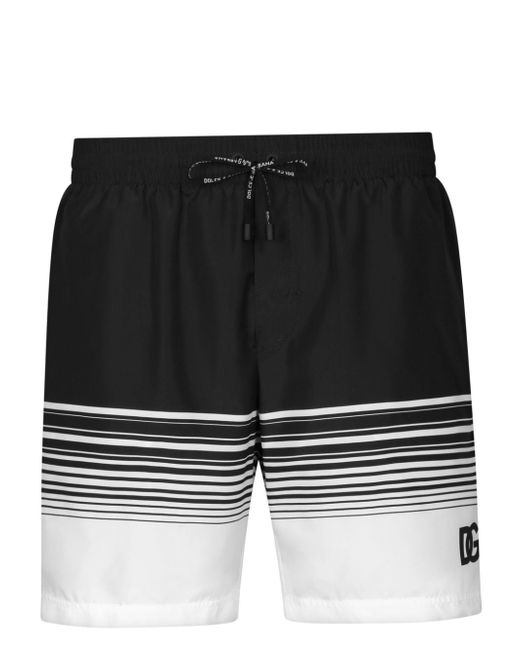 Dolce & Gabbana stripe-print swim shorts