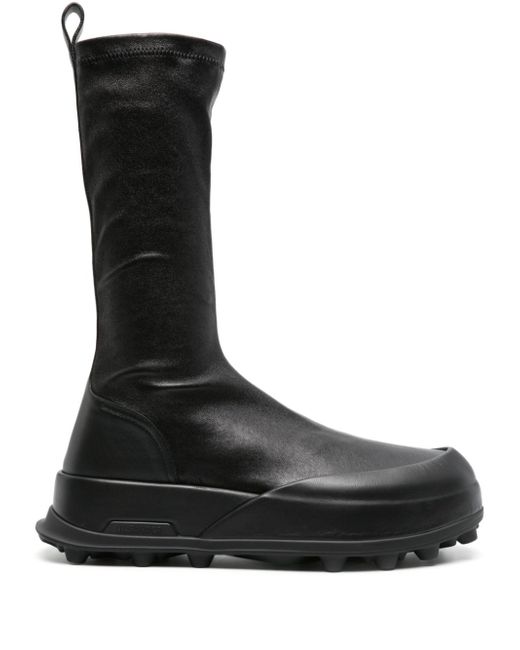 Jil Sander leather platform boots