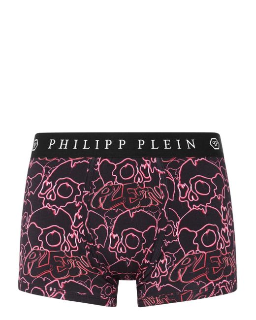 Philipp Plein skull-print logo-waistband boxers