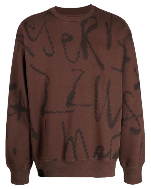 Izzue graphic-print jersey-texture sweatshirt