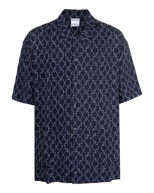 Marcelo Burlon County Of Milan Stitch Cross-print pajama shirt