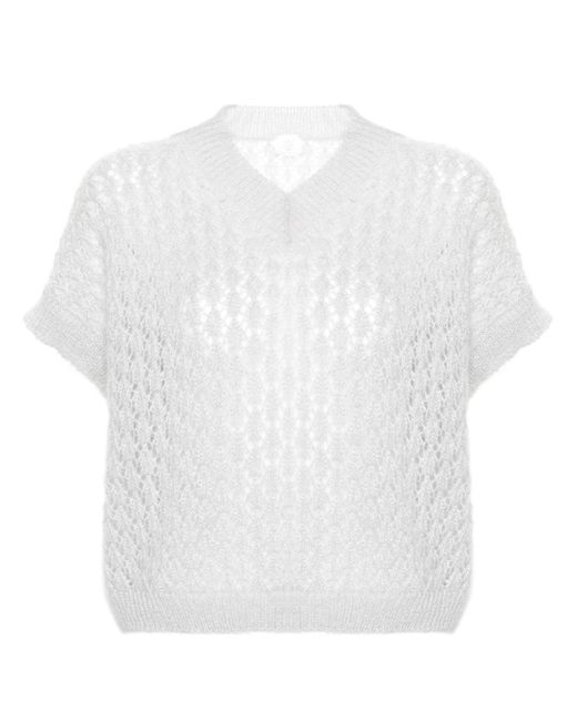 Eleventy V-neck knitted top