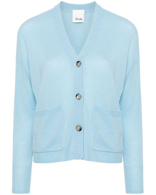 Allude button-up cardigan