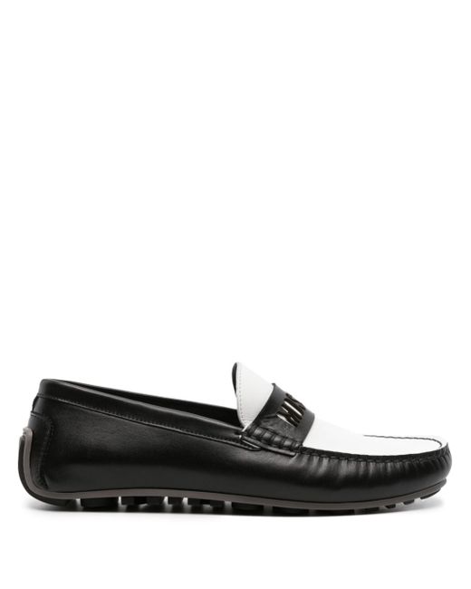 Moschino two-tone leather loafers